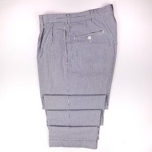 Brooks Brothers Seersucker Pants 34x31 Pleated Cuf